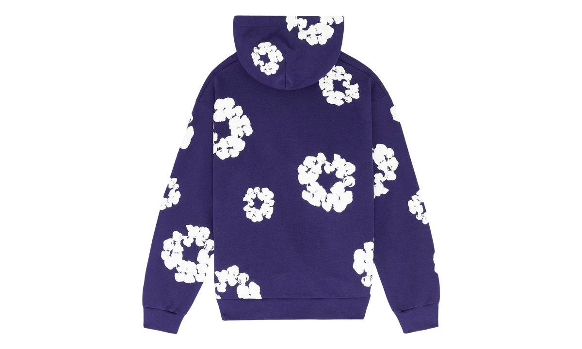 Cotton Wreath Hooded Sweatshirt "Purple" DT376