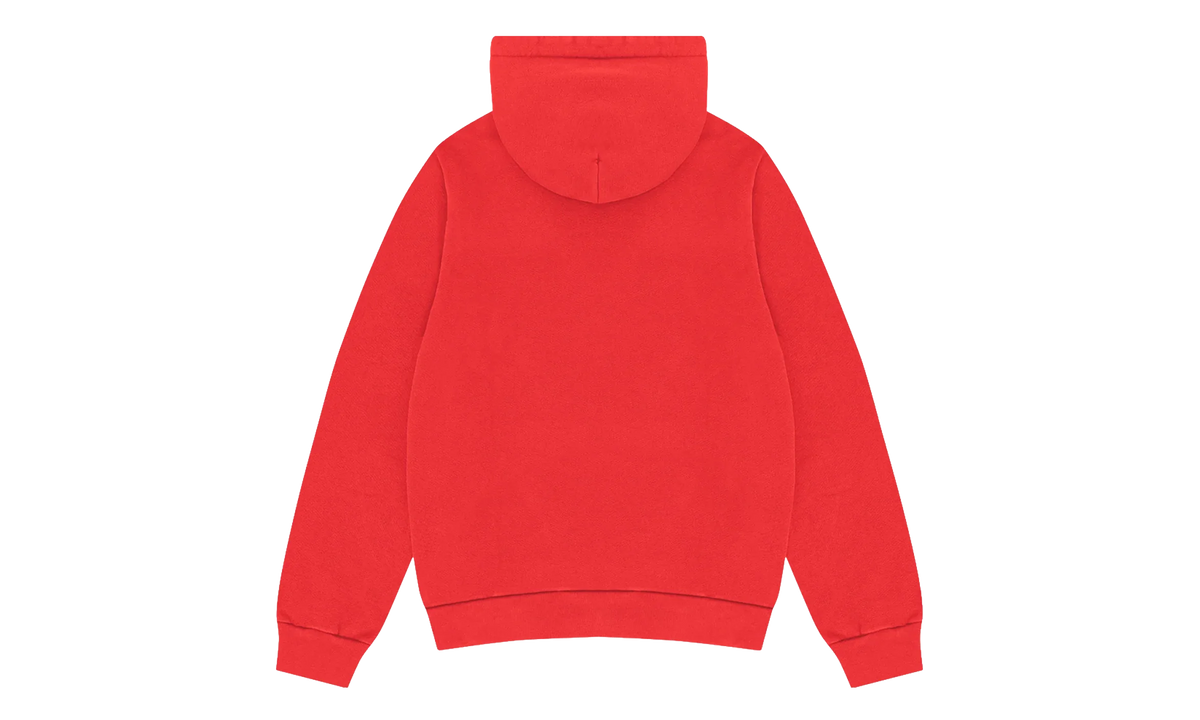 Embroidered Floral Logo Hoodie "Red" DT315