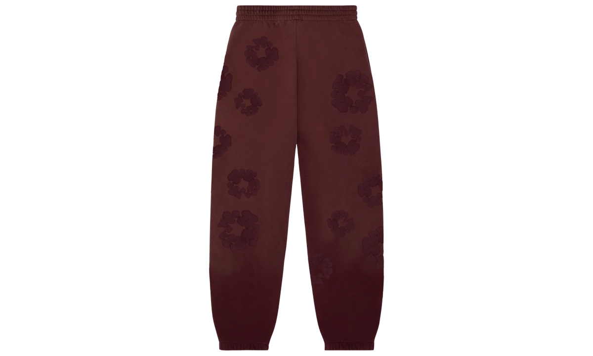 Faded Mono Cotton Wreath Sweatpants "Beet Root" DT249