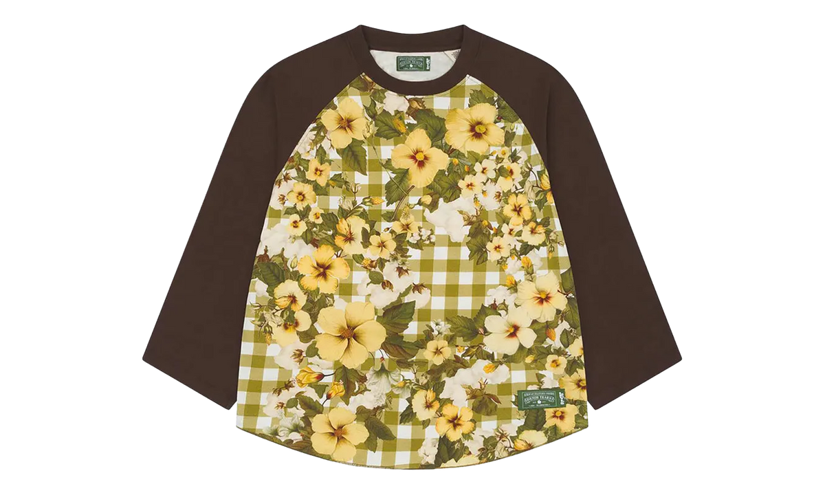 Levi's Cotton Floral Gingham Baseball Tee "Multicolor" DT505