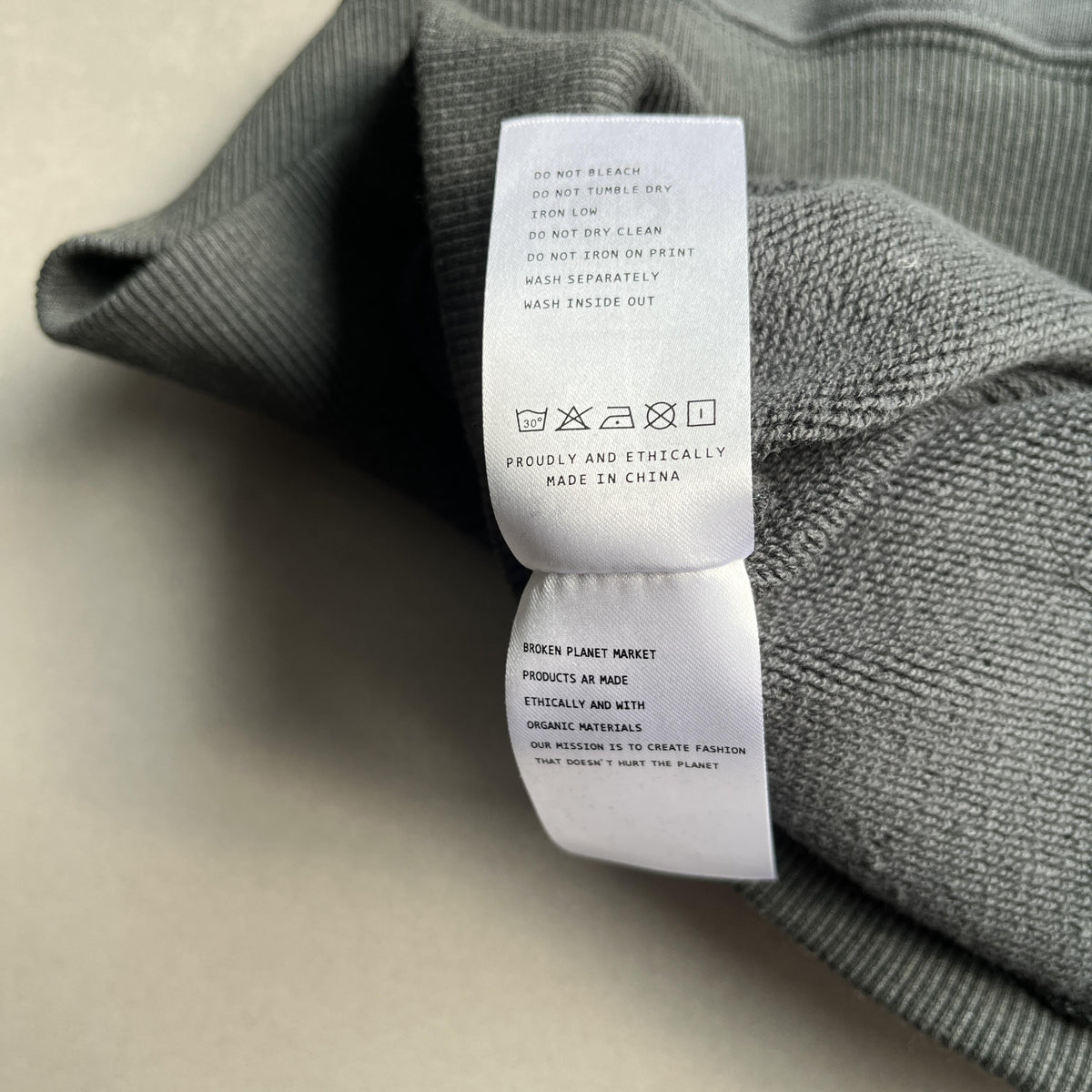 Broken P Planet Zip Up Hoodie Grey