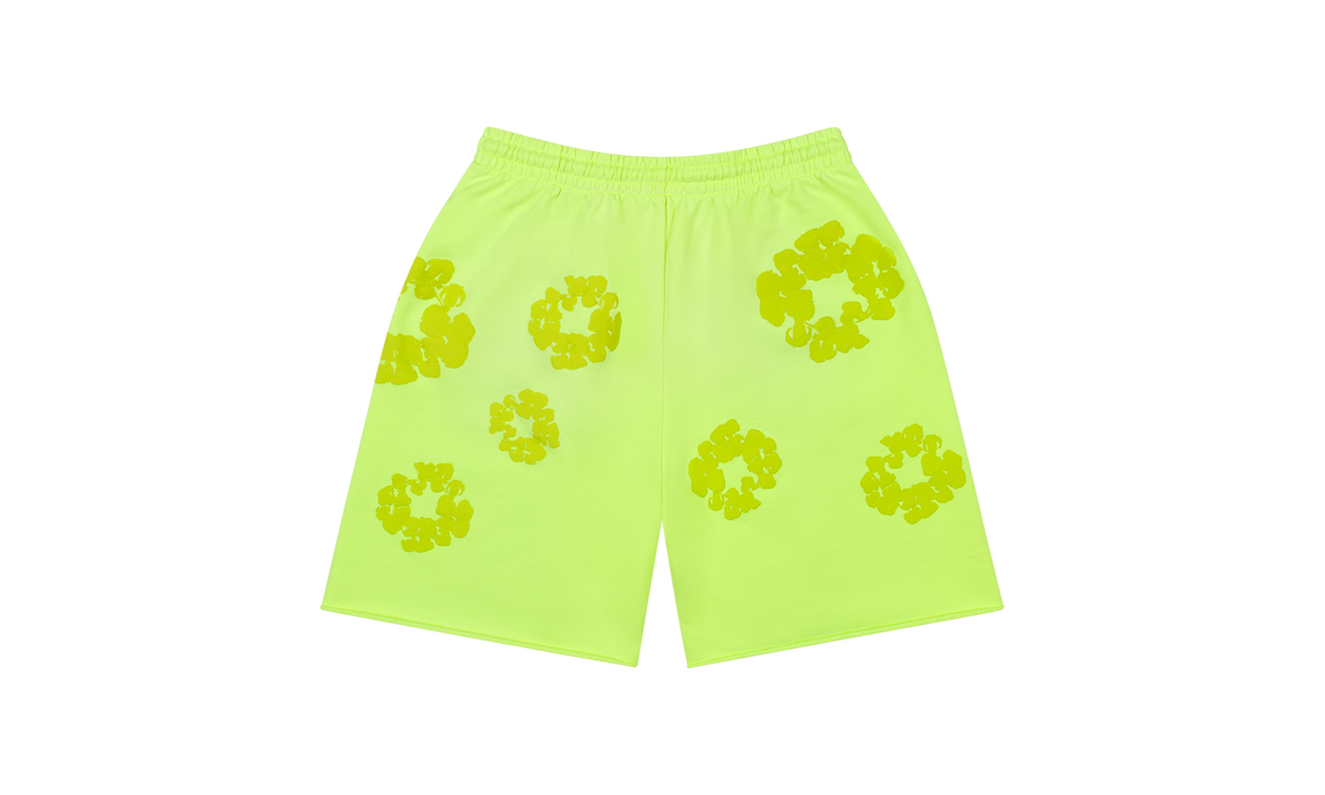 Mono Cotton Wreath Sweat Shorts "Neon Green" DT112