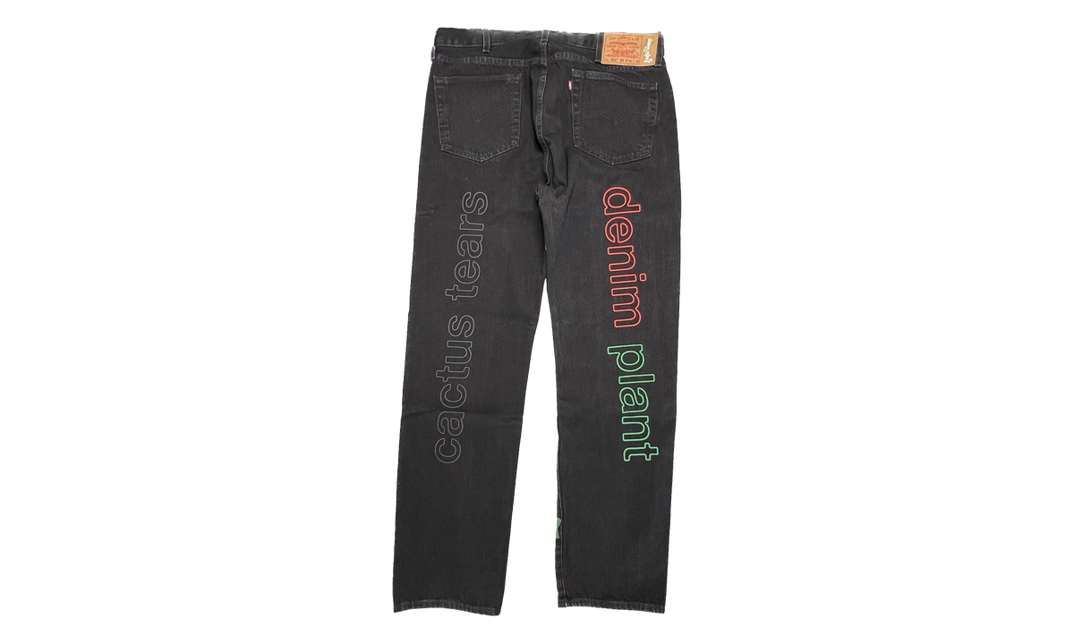 Cactus Tears Denim Plant Jeans "Black" DT185