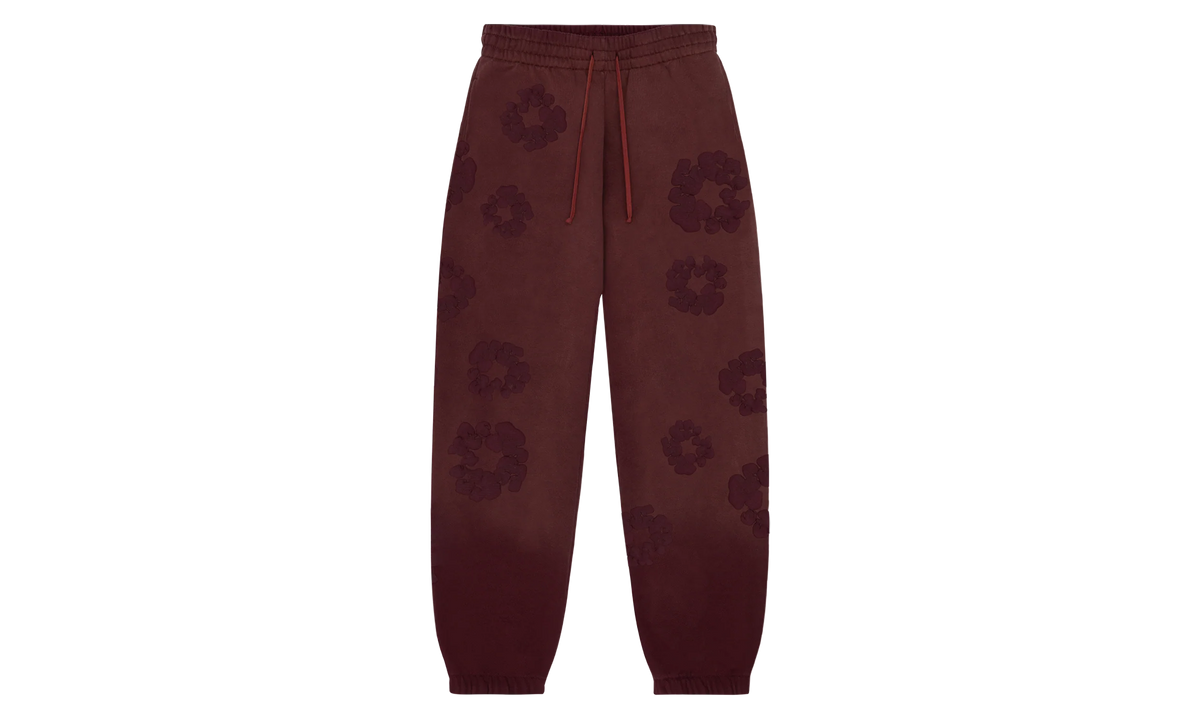 Faded Mono Cotton Wreath Sweatpants "Beet Root" DT249