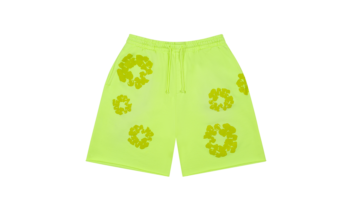Mono Cotton Wreath Sweat Shorts "Neon Green" DT112
