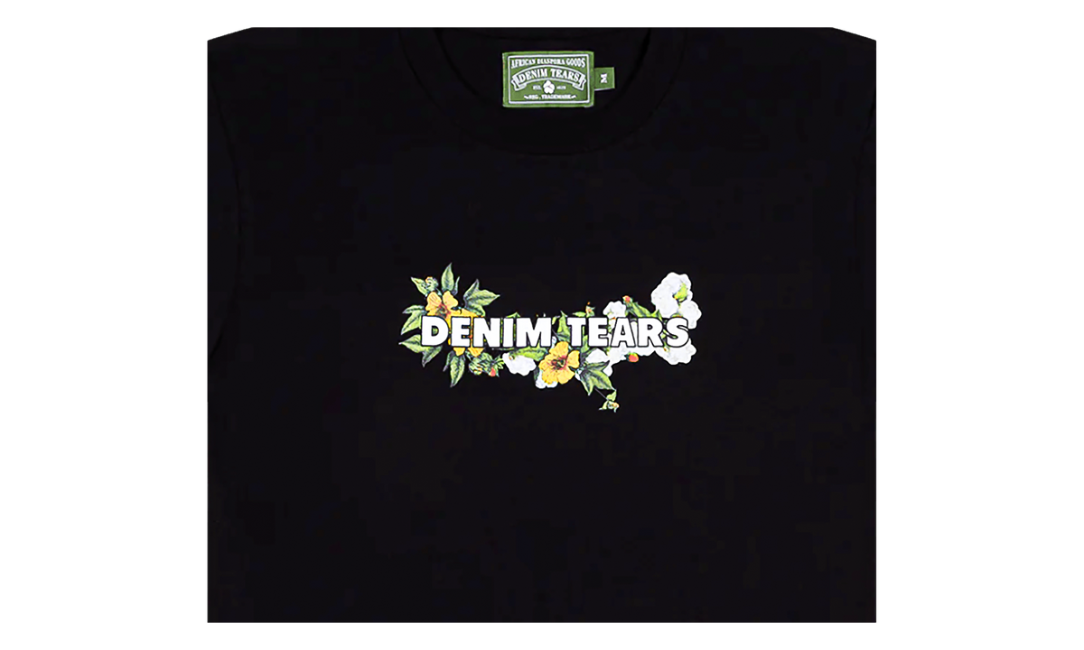 Floral Logo Short Sleeve Tee "Black" DT361