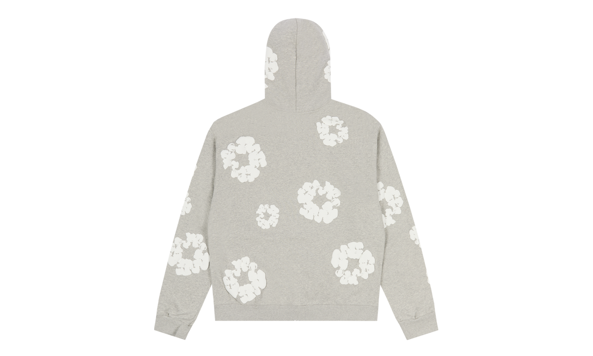 Cotton Wreath Zip Hoodie "Grey" DT155
