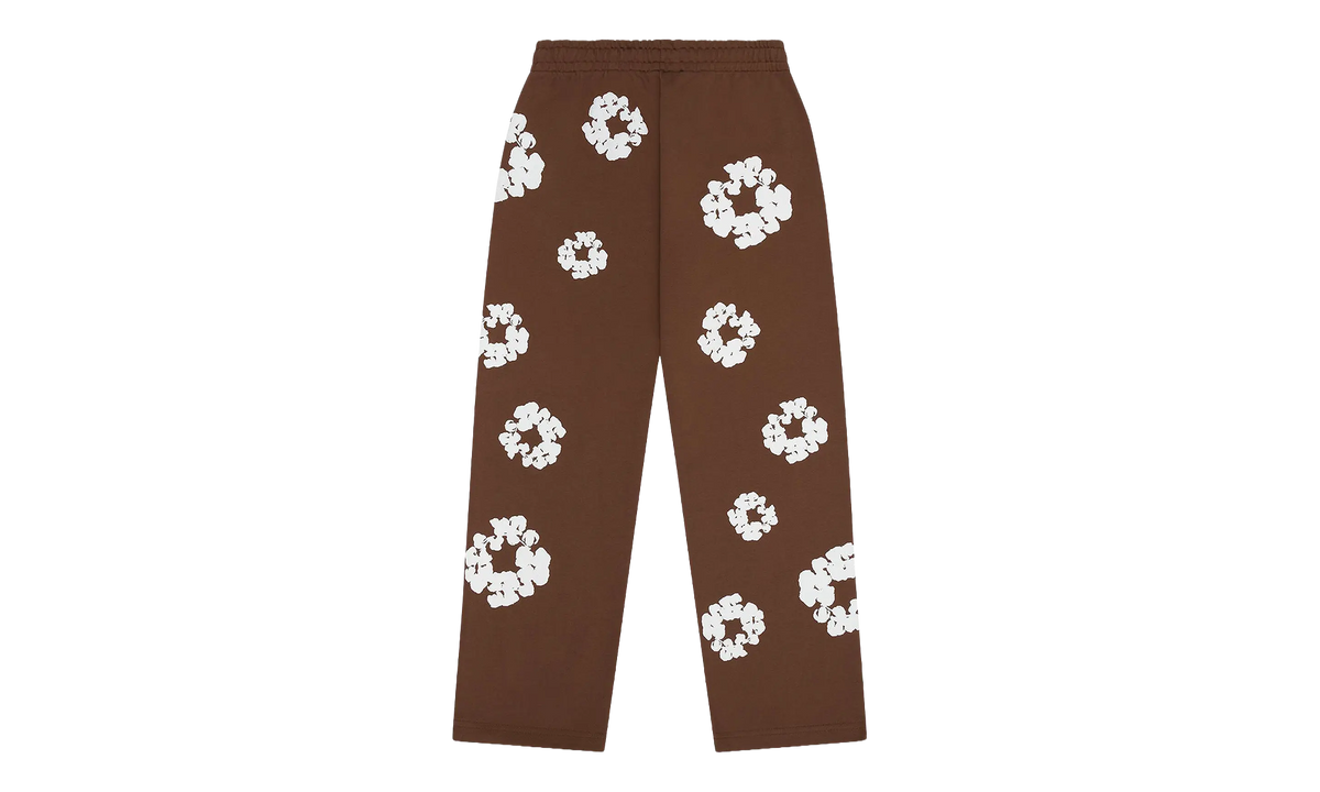 Cotton Wreath Open Hem Sweatpants "Brown" DT422