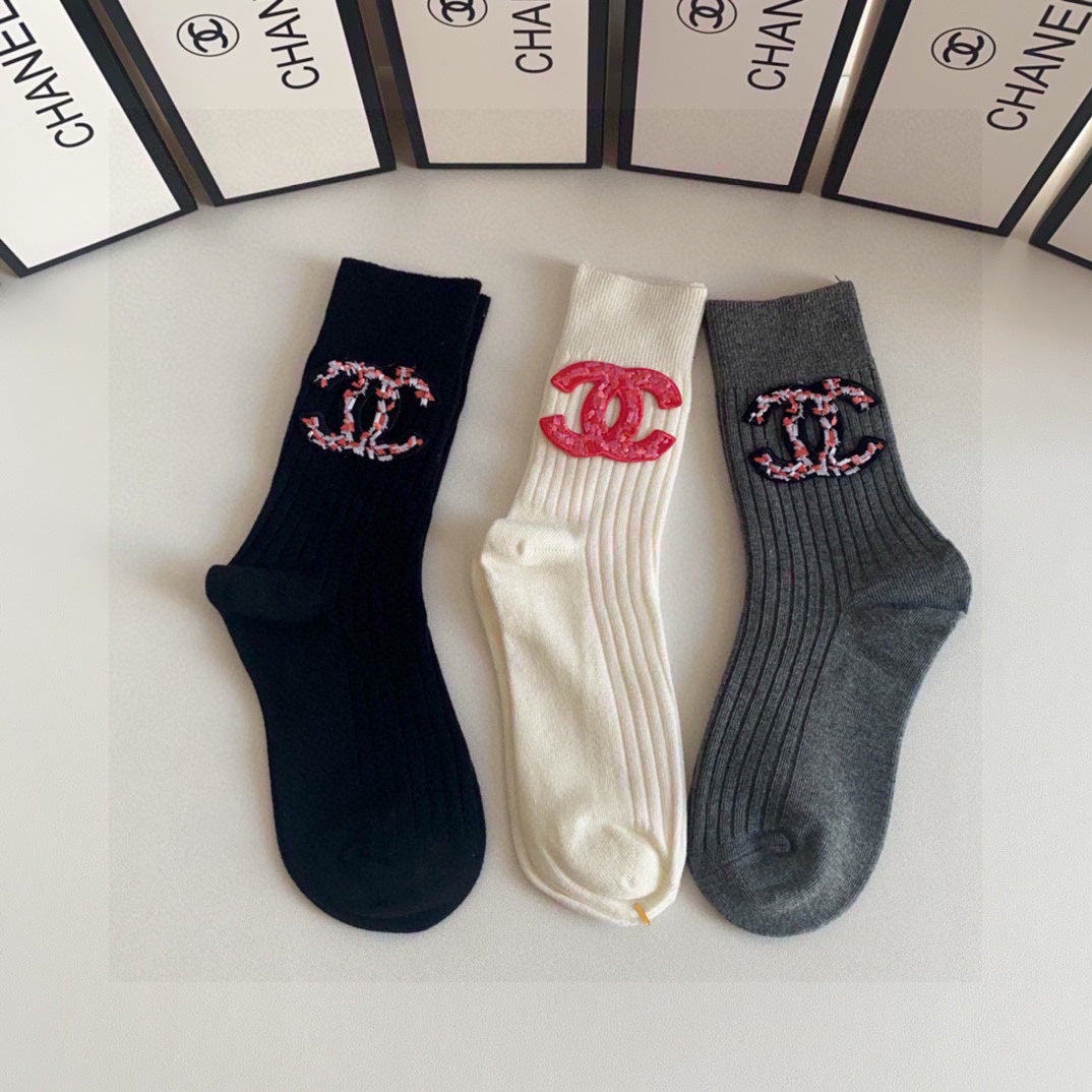 CHANEL LOW-CUT SOCKS 412598 ( 1 BOX )