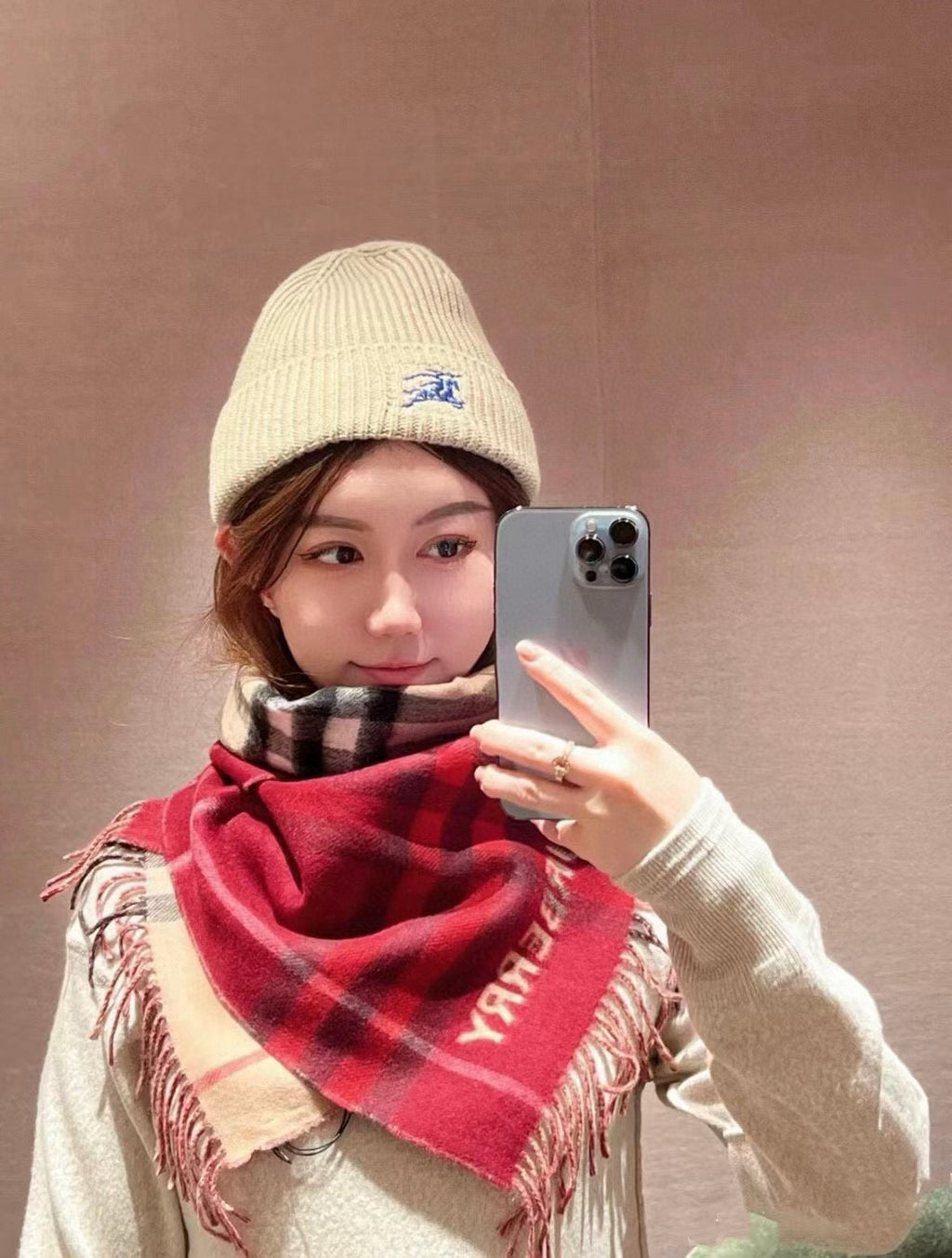 BBR SCARF 168 CM IN CASHMERE 540610