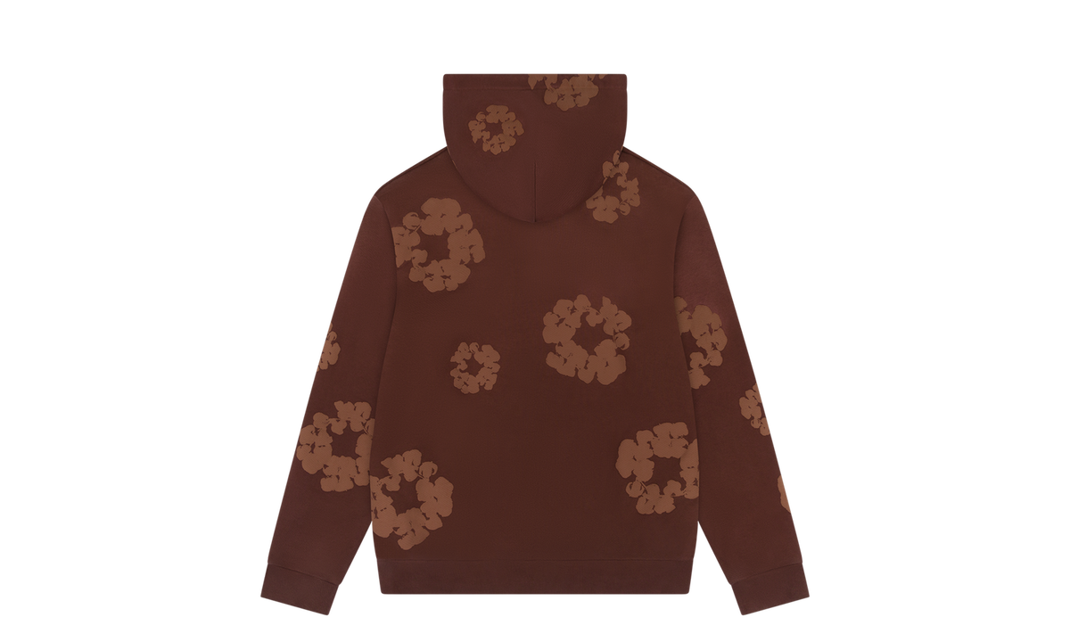 Mono Cotton Wreath Hoodie "Brown" DT101