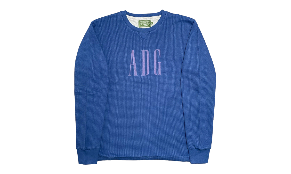 ADG Inc. Long Sleeve Thermal Sweatshirt "Navy" DT533
