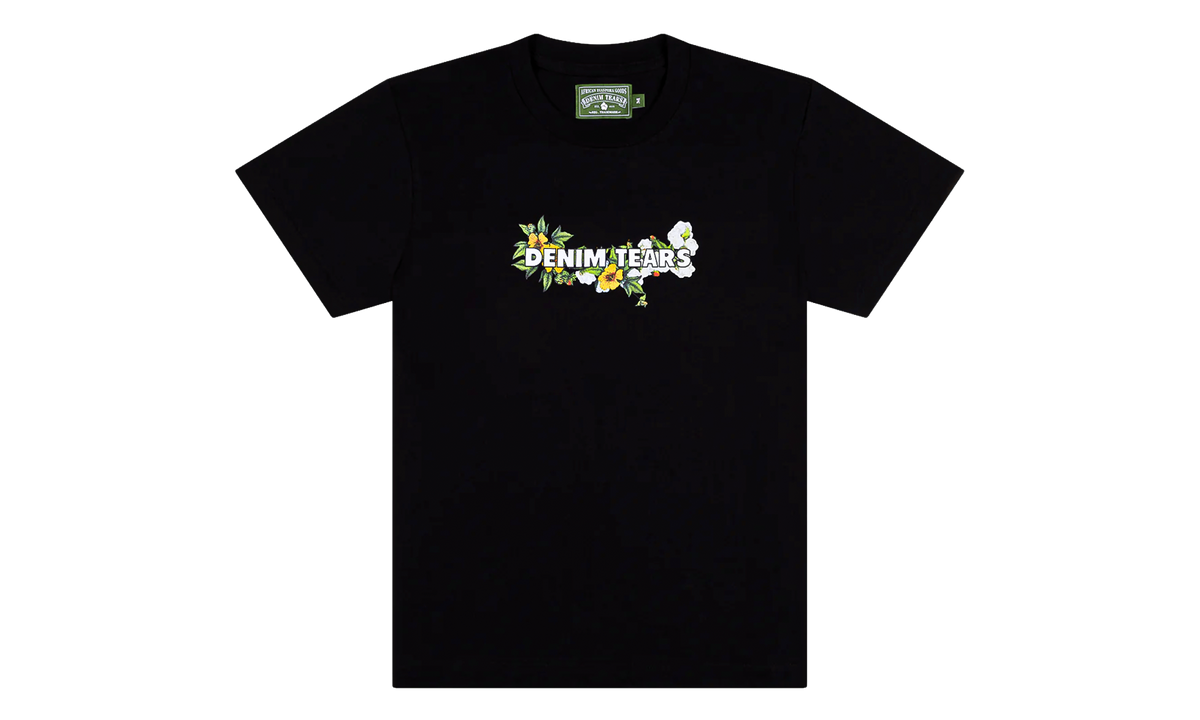 Floral Logo Short Sleeve Tee "Black" DT361