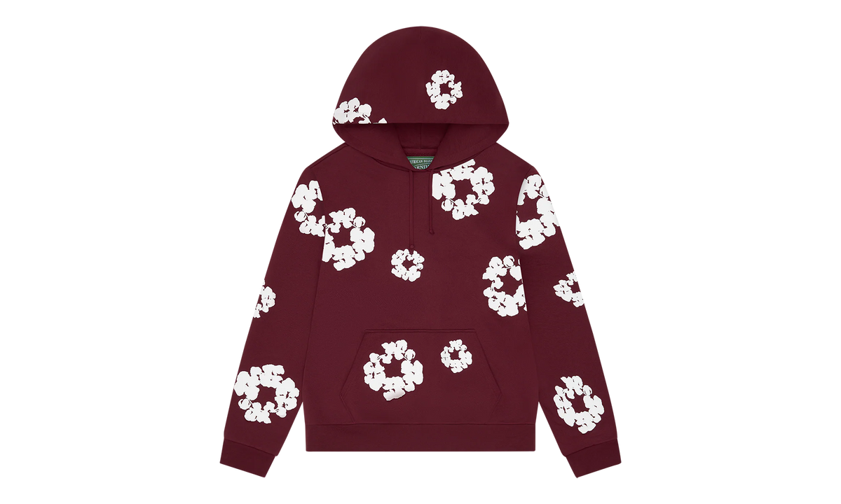 Cotton Wreath Hoodie "Burgundy" DT250