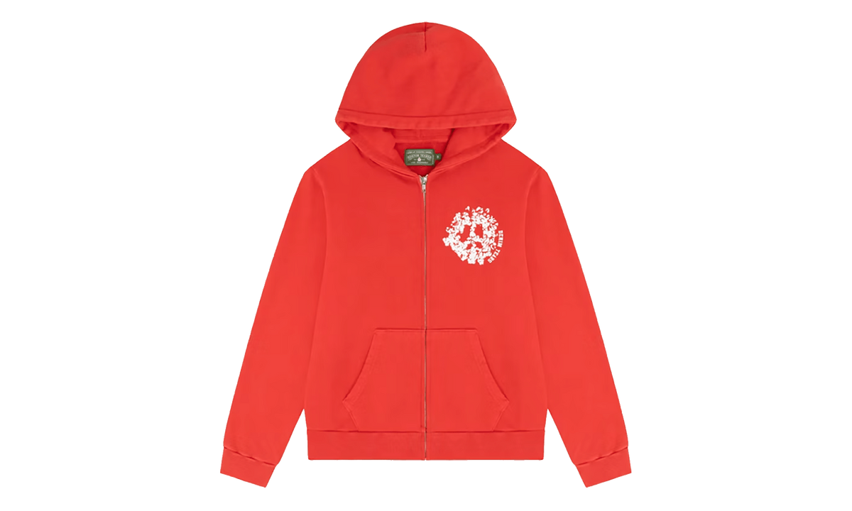 Logo Zip Up Hoodie "Red / White" DT606