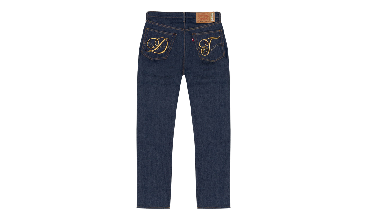 DT Metallic Gold Script 501 "Selvedge" DT398