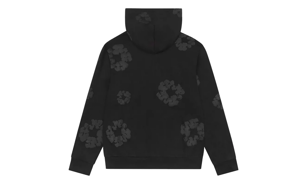 Mono Cotton Wreath Zip Hoodie "Black" DT621