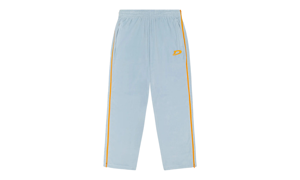 5Q Zip Velour Warmup Track Pants "Light Blue" DT434