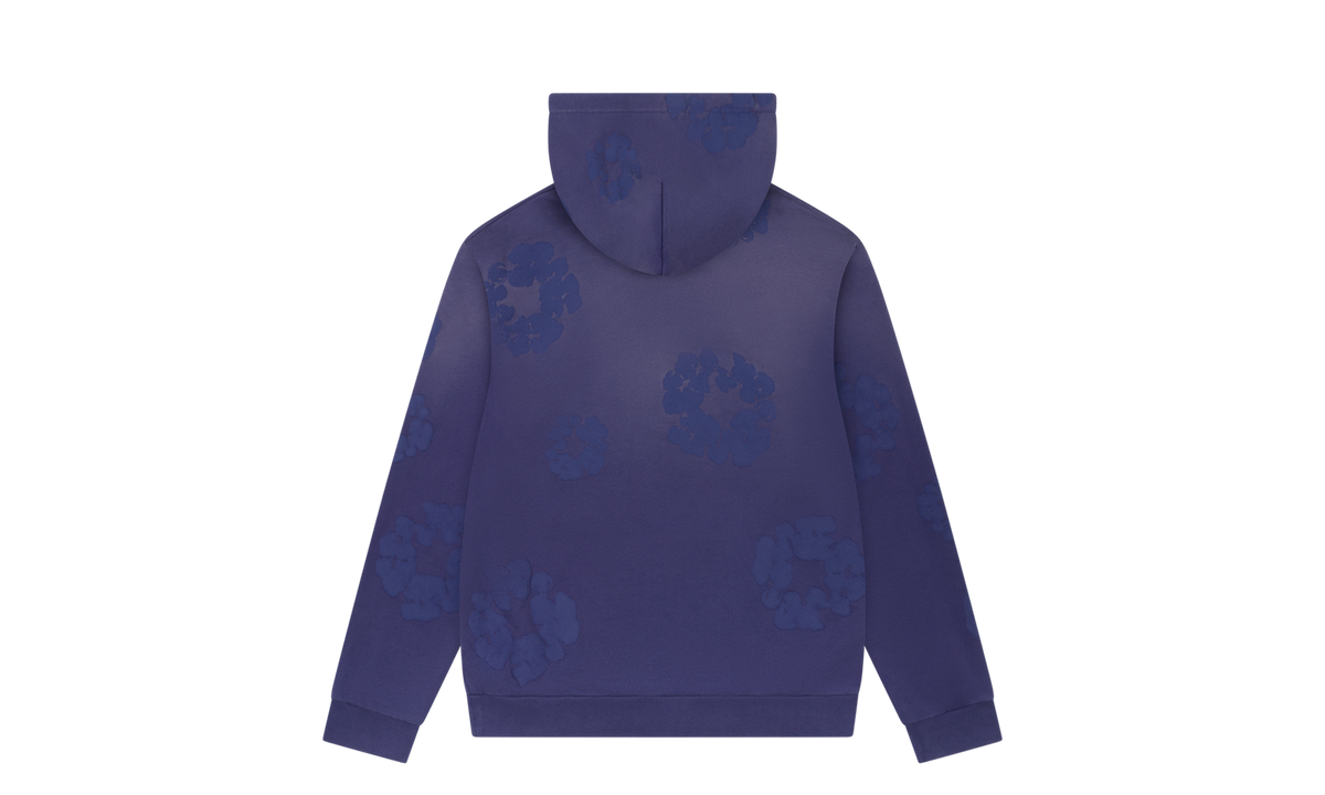 Mono Cotton Wreath Hoodie "Washed Blue" DT104