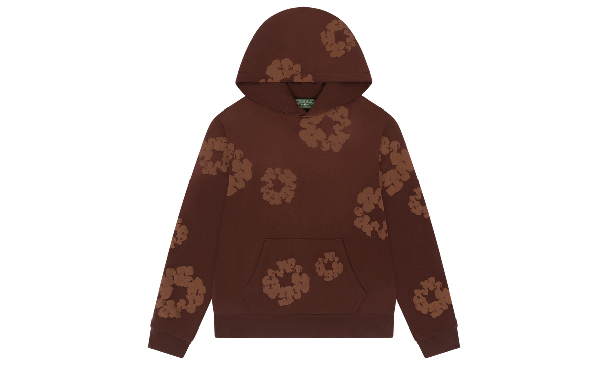 Mono Cotton Wreath Hoodie "Brown" DT101