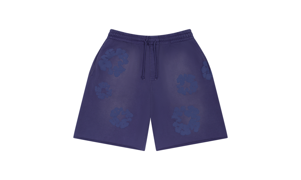 Mono Cotton Wreath Sweat Shorts "Washed Blue" DT106