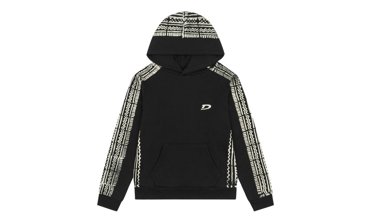Mudcloth Hoodie "Black" DT341