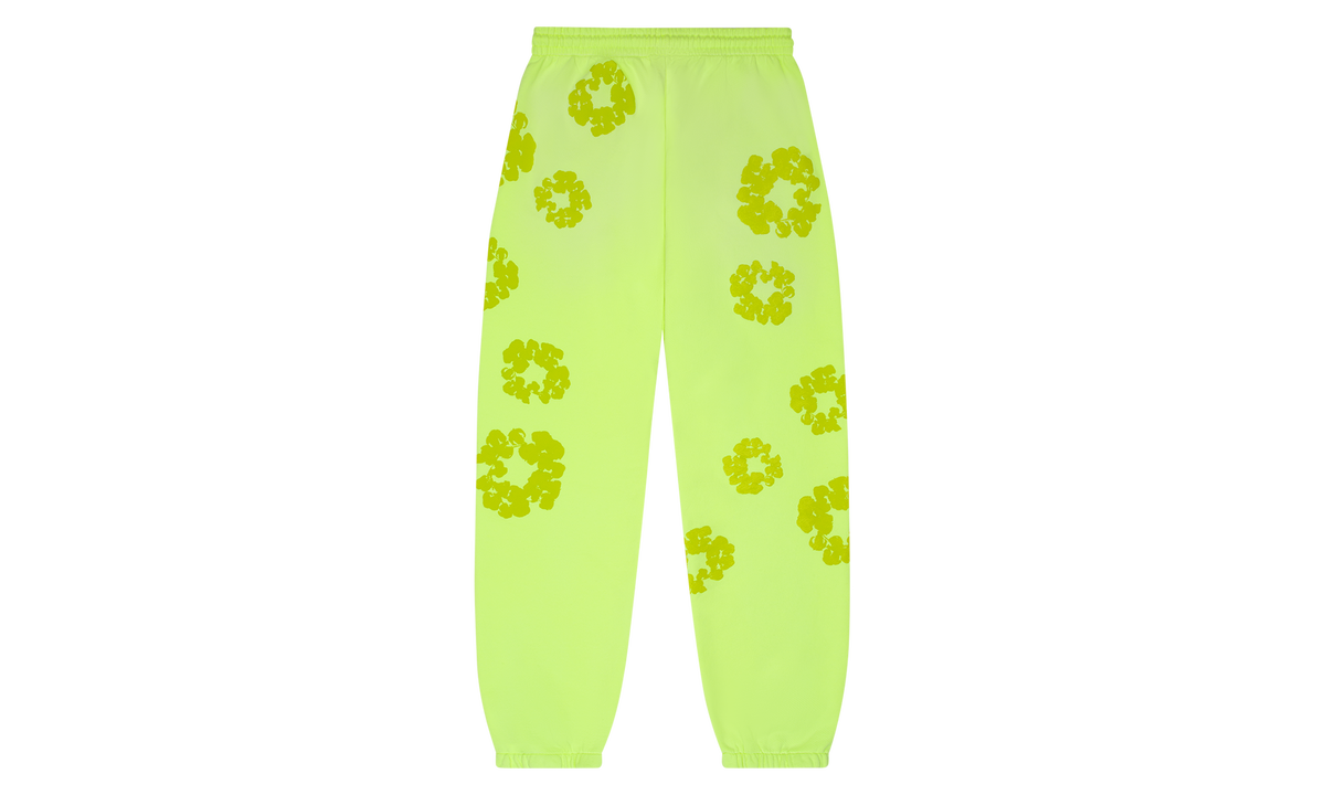 Mono Cotton Wreath Sweatpants "Neon Green" DT111